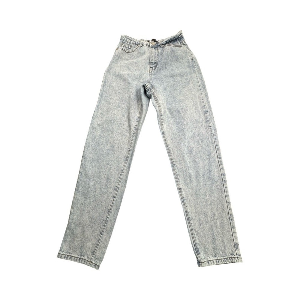 Missguided Jeans Womens 6 Light Blue Riot High Rise Mom Jean Acid‎ Wash Relaxed